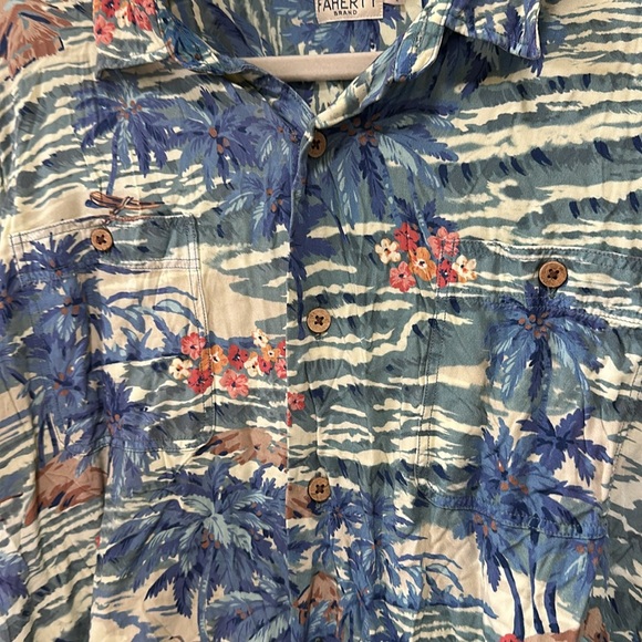 Faherty Kona Camp Button Down Hawaiian Shirt XL - Picture 6 of 6